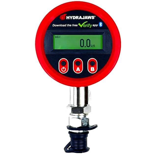 Hydrajaws rechargeable digital gauge for anchor testing measurements - Anchor Testing