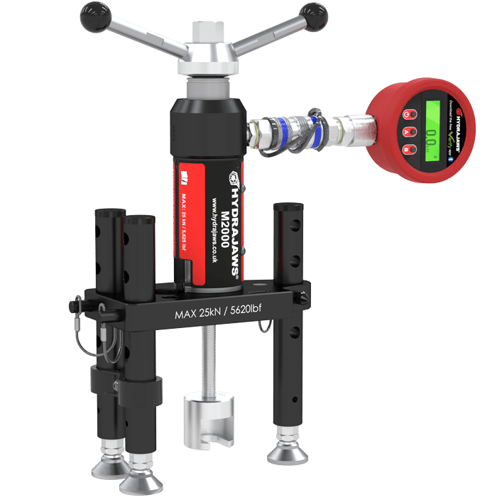 Hydrajaws M2000 PRO anchor tester with gauge and bolt adaptor - Anchor Testing